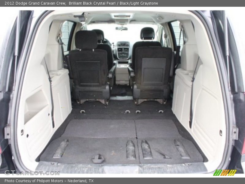 Brilliant Black Crystal Pearl / Black/Light Graystone 2012 Dodge Grand Caravan Crew