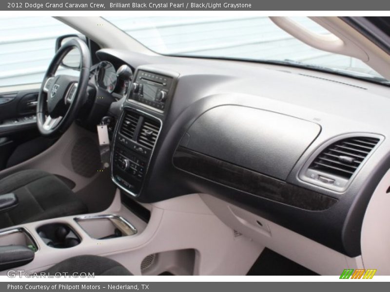 Brilliant Black Crystal Pearl / Black/Light Graystone 2012 Dodge Grand Caravan Crew