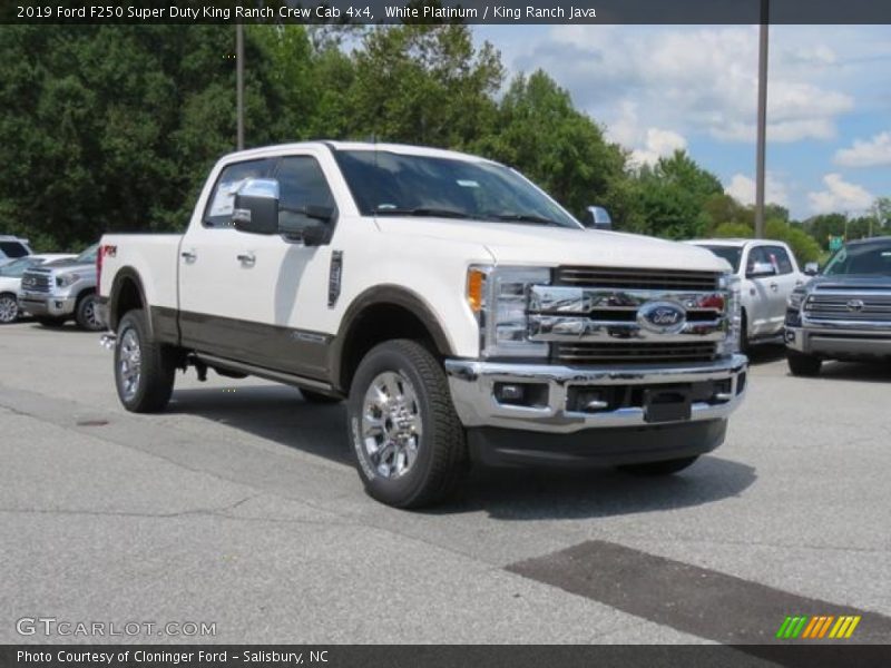  2019 F250 Super Duty King Ranch Crew Cab 4x4 White Platinum