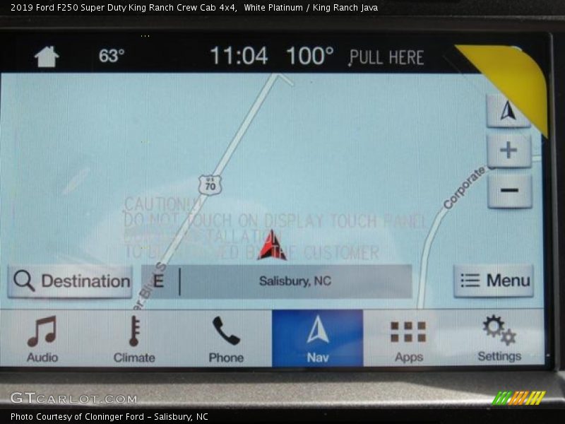 Navigation of 2019 F250 Super Duty King Ranch Crew Cab 4x4