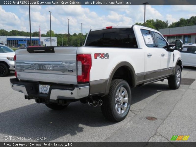  2019 F250 Super Duty King Ranch Crew Cab 4x4 White Platinum