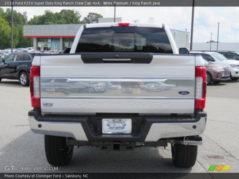  2019 F250 Super Duty King Ranch Crew Cab 4x4 White Platinum