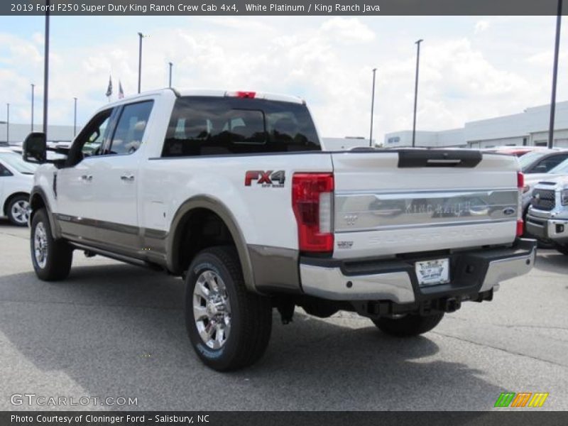  2019 F250 Super Duty King Ranch Crew Cab 4x4 White Platinum