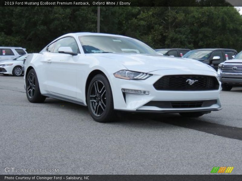 Oxford White / Ebony 2019 Ford Mustang EcoBoost Premium Fastback