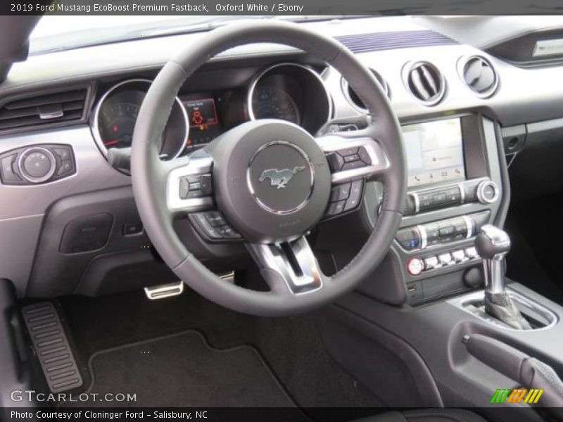Oxford White / Ebony 2019 Ford Mustang EcoBoost Premium Fastback