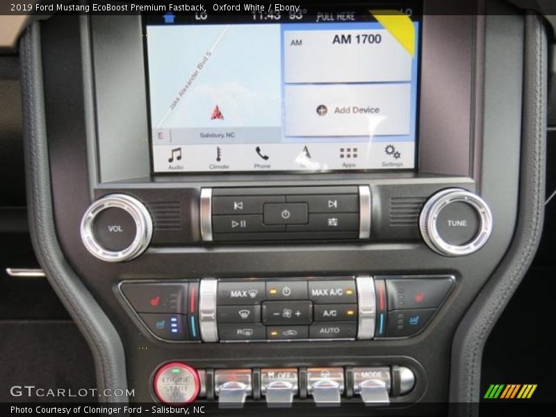 Controls of 2019 Mustang EcoBoost Premium Fastback