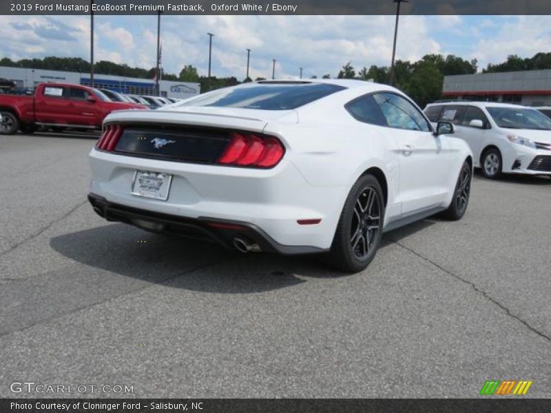 Oxford White / Ebony 2019 Ford Mustang EcoBoost Premium Fastback