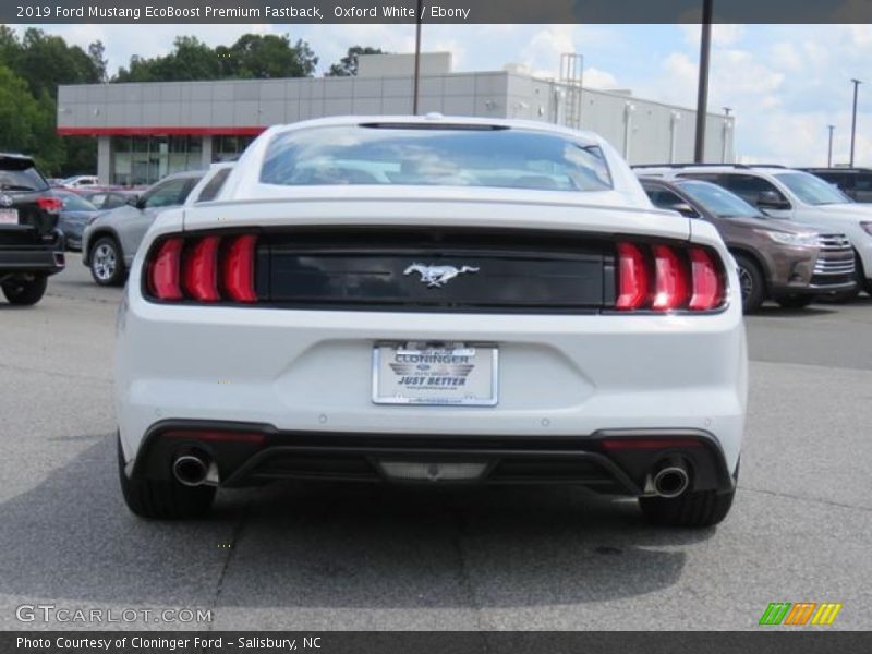 Oxford White / Ebony 2019 Ford Mustang EcoBoost Premium Fastback