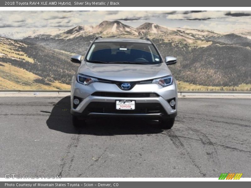 Silver Sky Metallic / Black 2018 Toyota RAV4 XLE AWD Hybrid