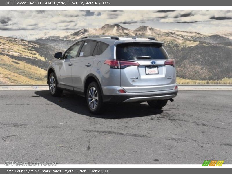 Silver Sky Metallic / Black 2018 Toyota RAV4 XLE AWD Hybrid
