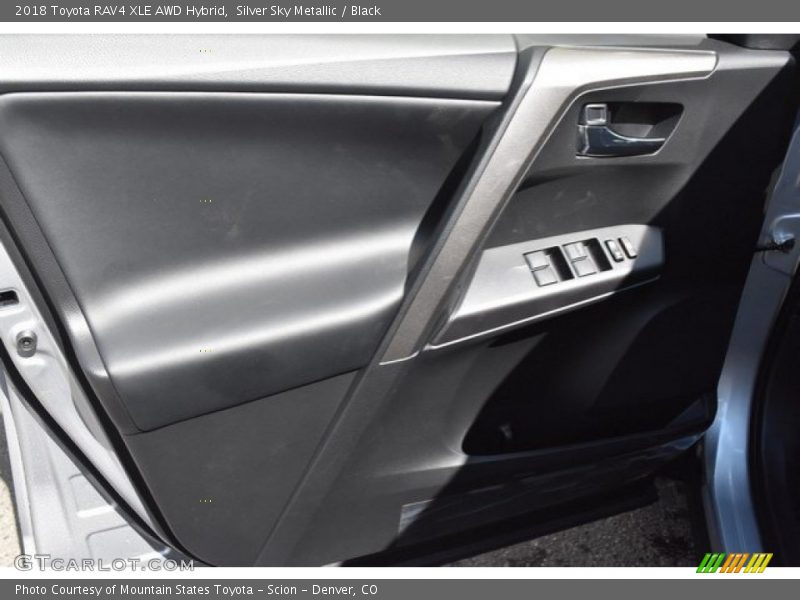Silver Sky Metallic / Black 2018 Toyota RAV4 XLE AWD Hybrid