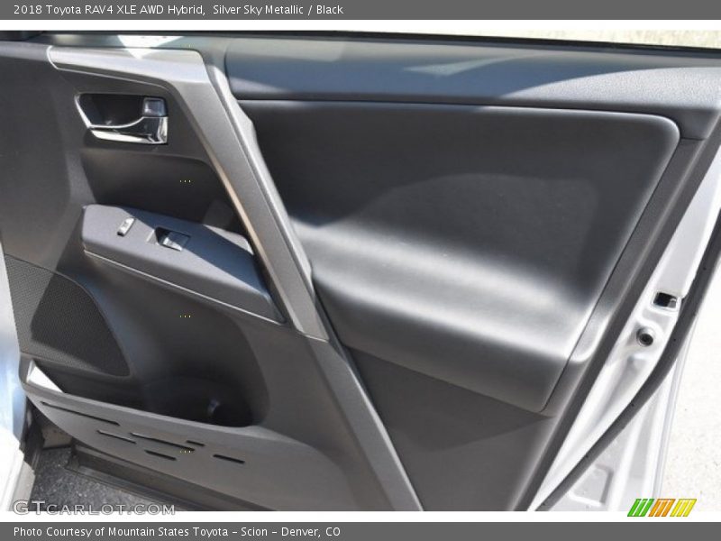Silver Sky Metallic / Black 2018 Toyota RAV4 XLE AWD Hybrid
