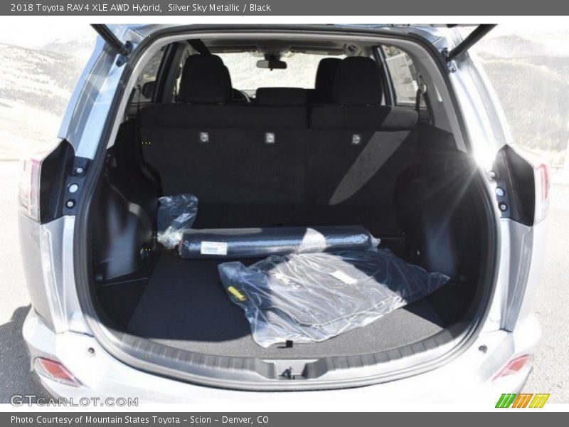 Silver Sky Metallic / Black 2018 Toyota RAV4 XLE AWD Hybrid