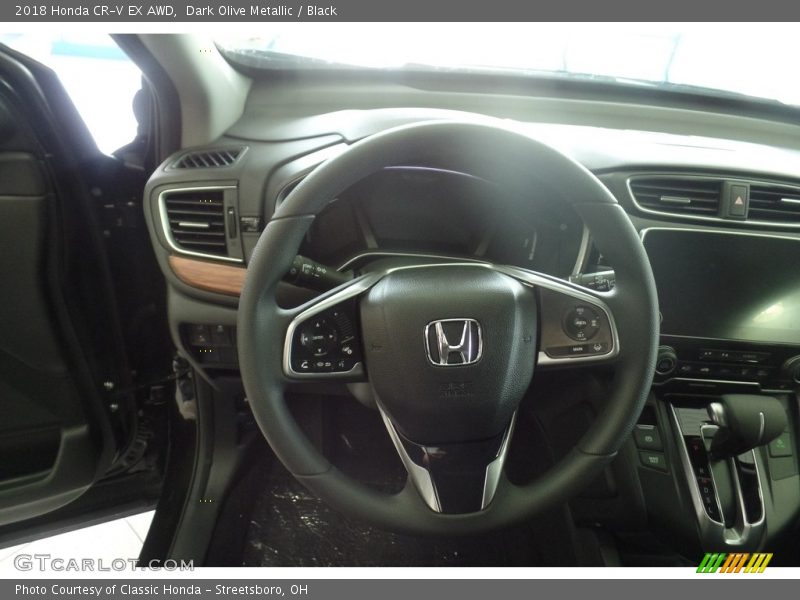 Dark Olive Metallic / Black 2018 Honda CR-V EX AWD