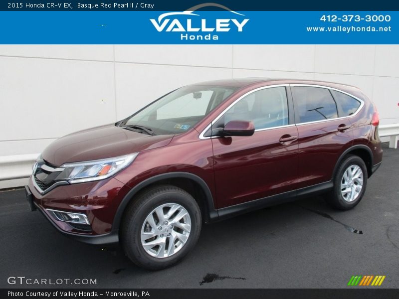 Basque Red Pearl II / Gray 2015 Honda CR-V EX