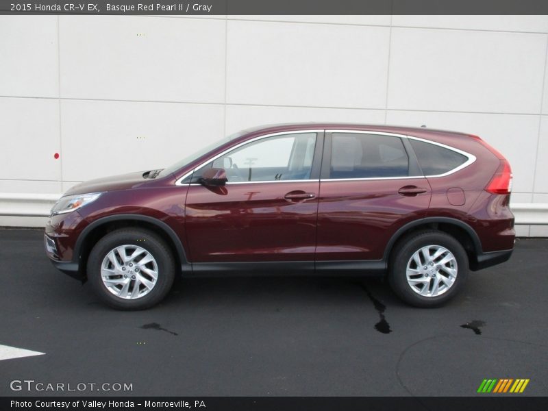 Basque Red Pearl II / Gray 2015 Honda CR-V EX
