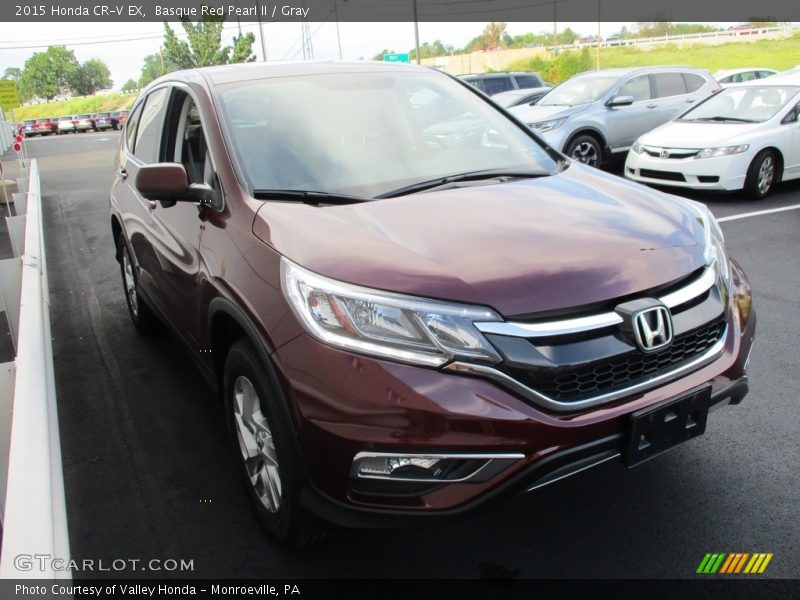 Basque Red Pearl II / Gray 2015 Honda CR-V EX