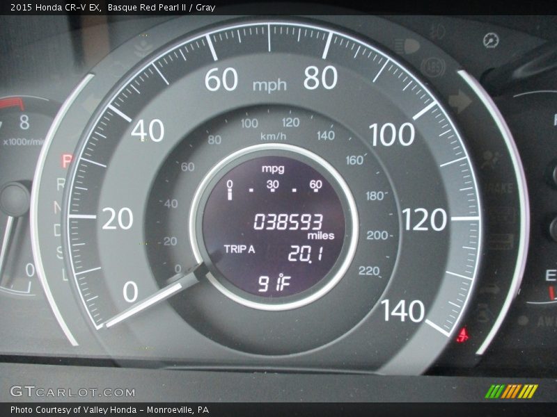 Basque Red Pearl II / Gray 2015 Honda CR-V EX