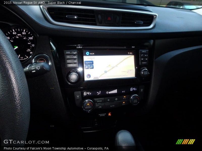 Super Black / Charcoal 2015 Nissan Rogue SV AWD