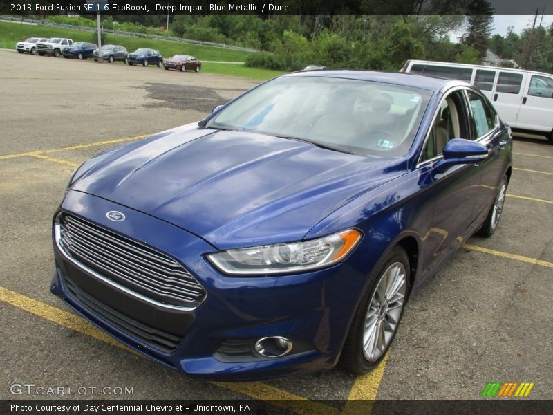 Deep Impact Blue Metallic / Dune 2013 Ford Fusion SE 1.6 EcoBoost