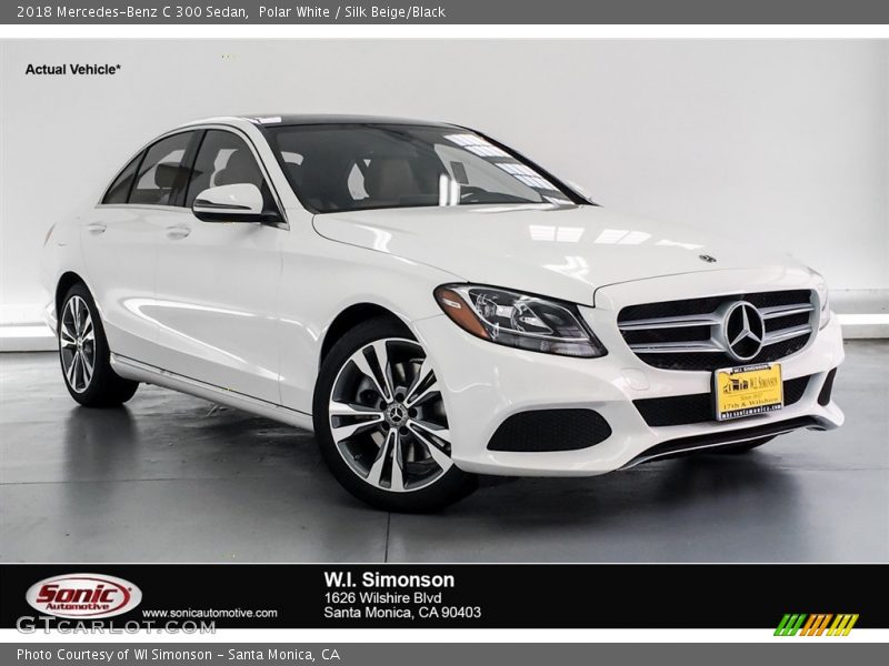 Polar White / Silk Beige/Black 2018 Mercedes-Benz C 300 Sedan