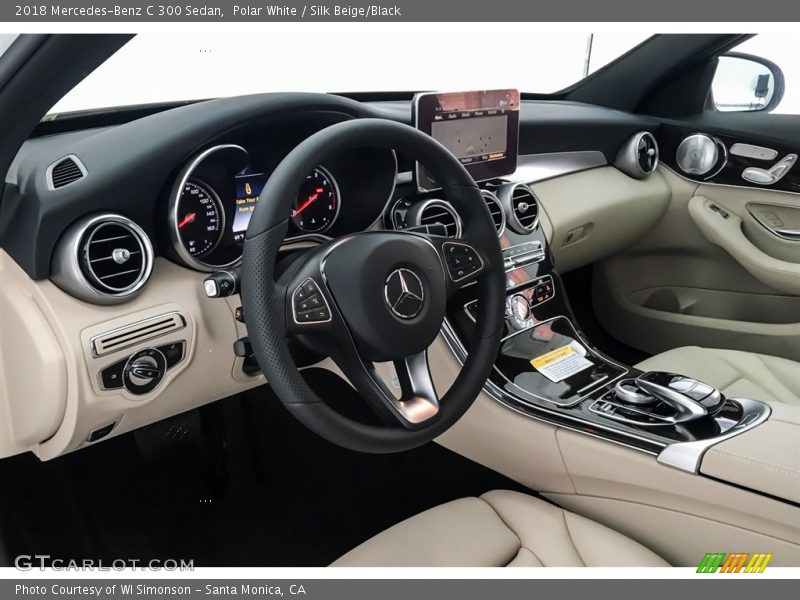Polar White / Silk Beige/Black 2018 Mercedes-Benz C 300 Sedan