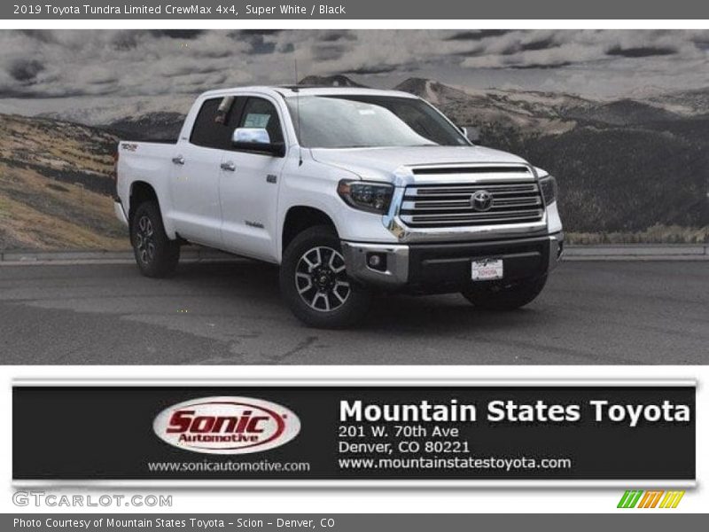 Super White / Black 2019 Toyota Tundra Limited CrewMax 4x4