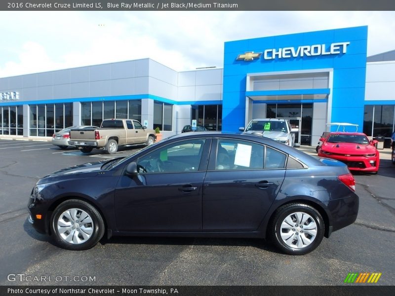 Blue Ray Metallic / Jet Black/Medium Titanium 2016 Chevrolet Cruze Limited LS