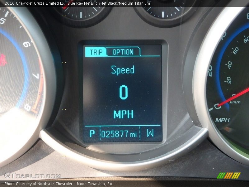 Blue Ray Metallic / Jet Black/Medium Titanium 2016 Chevrolet Cruze Limited LS