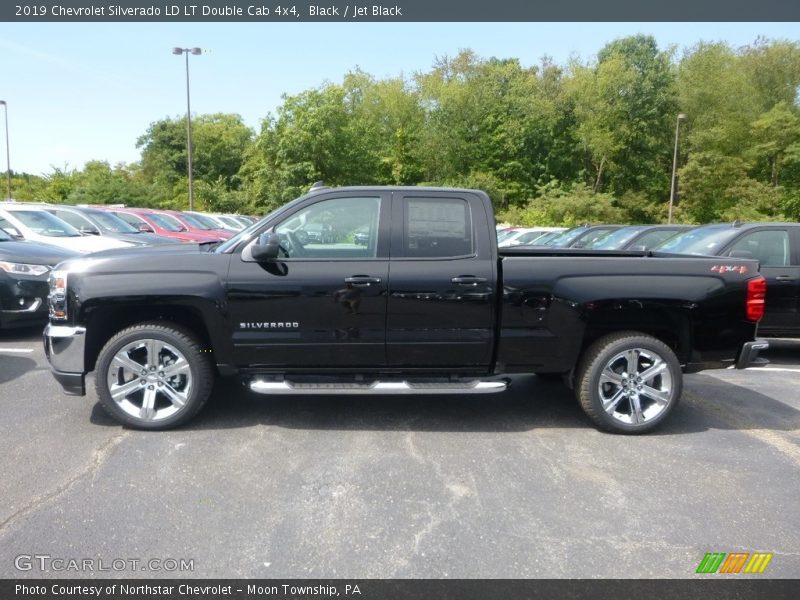Black / Jet Black 2019 Chevrolet Silverado LD LT Double Cab 4x4