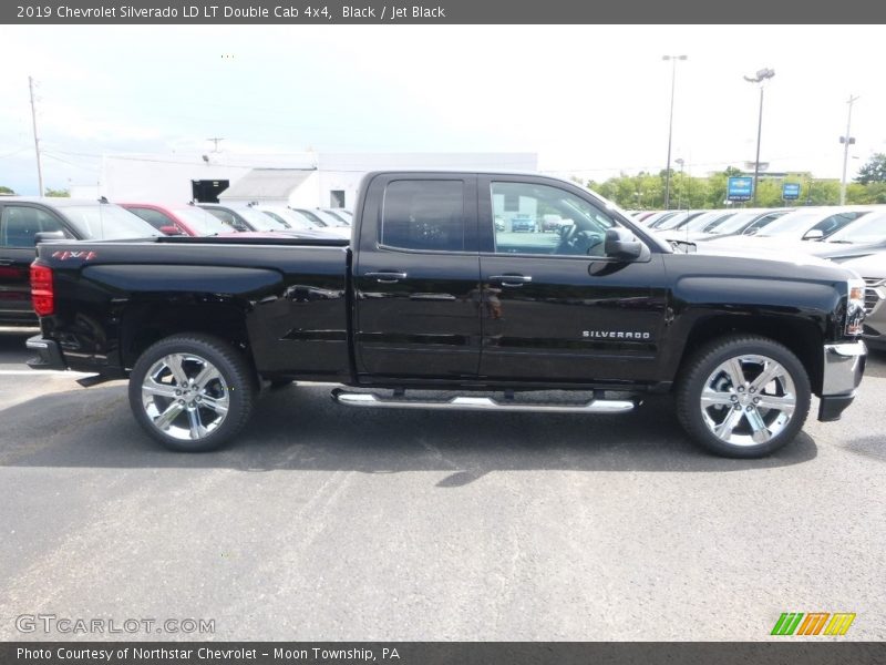 Black / Jet Black 2019 Chevrolet Silverado LD LT Double Cab 4x4