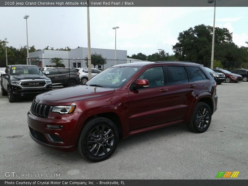 Velvet Red Pearl / Black 2018 Jeep Grand Cherokee High Altitude 4x4