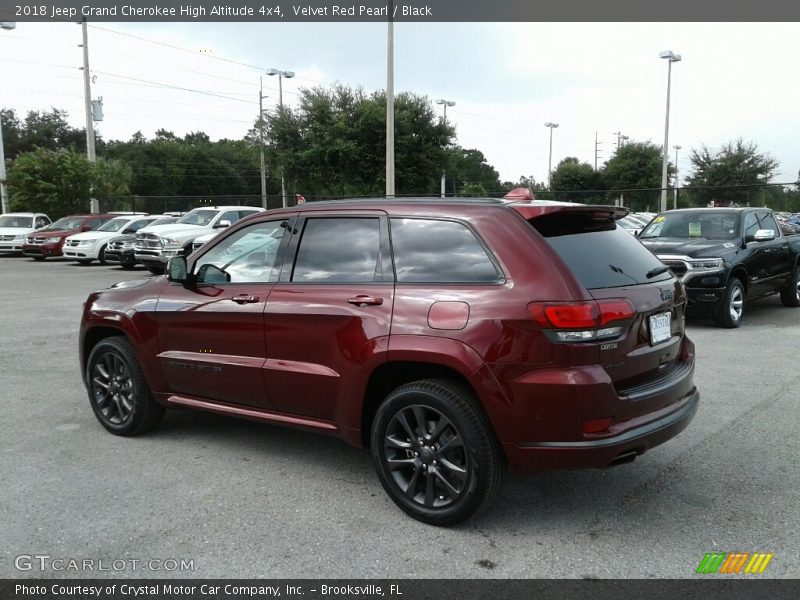 Velvet Red Pearl / Black 2018 Jeep Grand Cherokee High Altitude 4x4