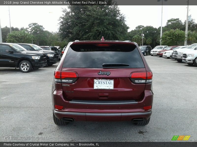 Velvet Red Pearl / Black 2018 Jeep Grand Cherokee High Altitude 4x4