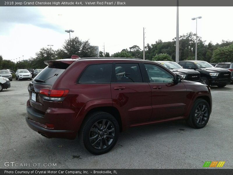 Velvet Red Pearl / Black 2018 Jeep Grand Cherokee High Altitude 4x4