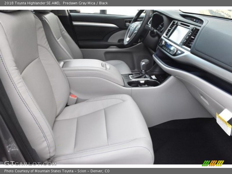 Predawn Gray Mica / Black 2018 Toyota Highlander SE AWD