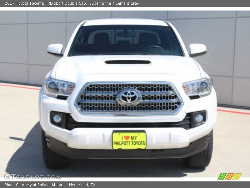 Super White / Cement Gray 2017 Toyota Tacoma TRD Sport Double Cab