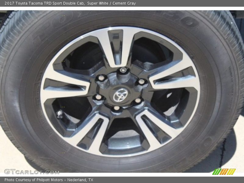 Super White / Cement Gray 2017 Toyota Tacoma TRD Sport Double Cab