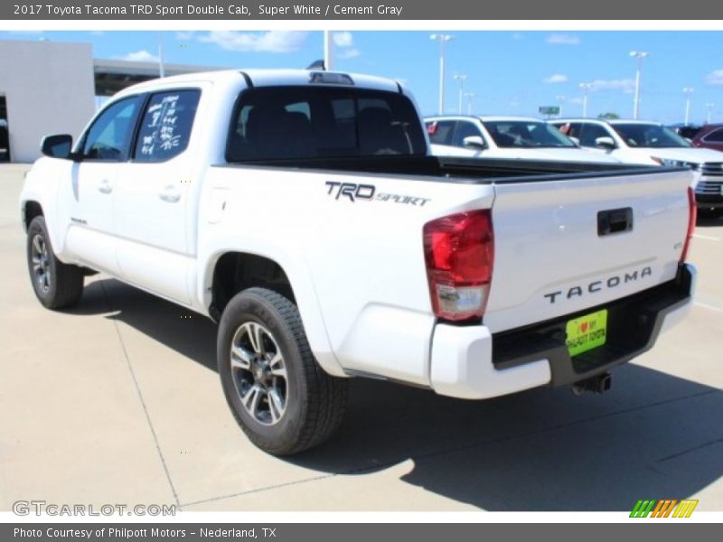 Super White / Cement Gray 2017 Toyota Tacoma TRD Sport Double Cab