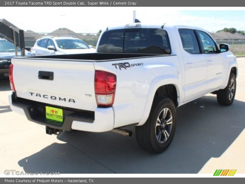 Super White / Cement Gray 2017 Toyota Tacoma TRD Sport Double Cab