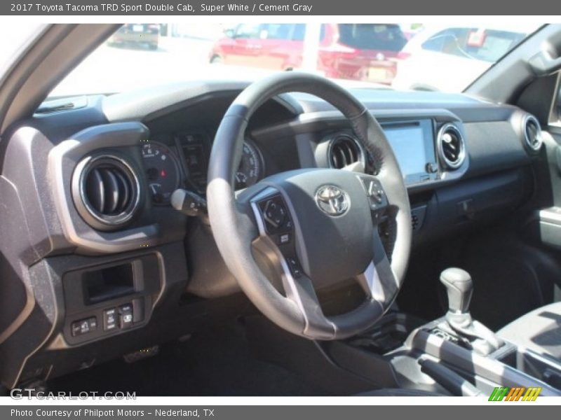 Super White / Cement Gray 2017 Toyota Tacoma TRD Sport Double Cab