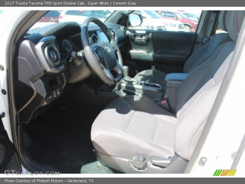 Super White / Cement Gray 2017 Toyota Tacoma TRD Sport Double Cab