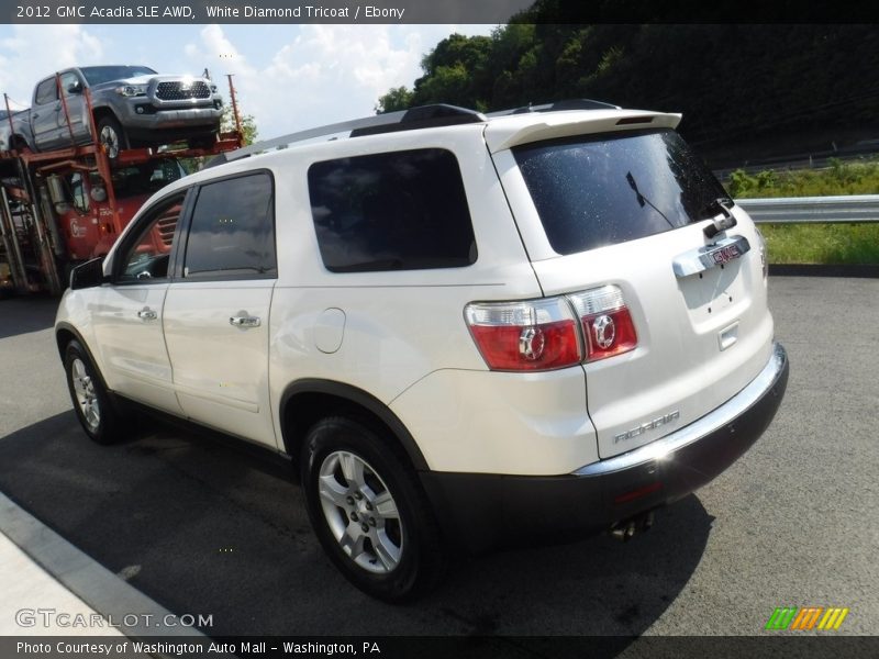 White Diamond Tricoat / Ebony 2012 GMC Acadia SLE AWD