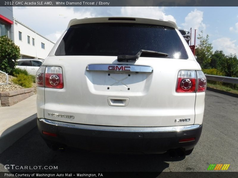 White Diamond Tricoat / Ebony 2012 GMC Acadia SLE AWD