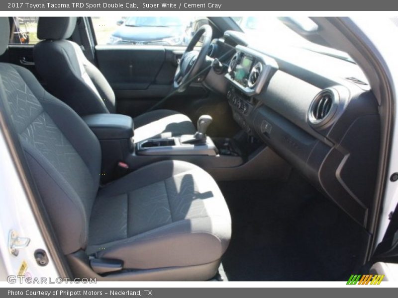 Super White / Cement Gray 2017 Toyota Tacoma TRD Sport Double Cab