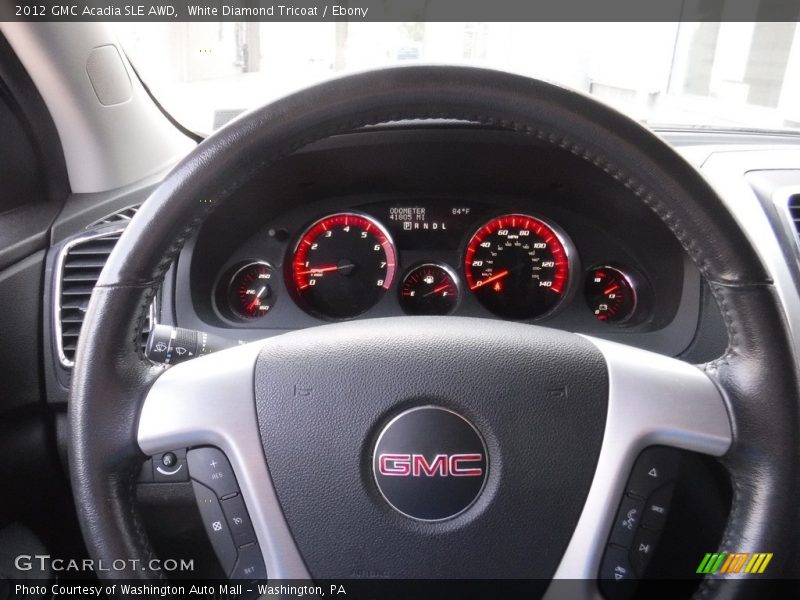 White Diamond Tricoat / Ebony 2012 GMC Acadia SLE AWD
