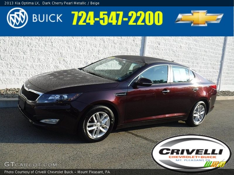 Dark Cherry Pearl Metallic / Beige 2013 Kia Optima LX