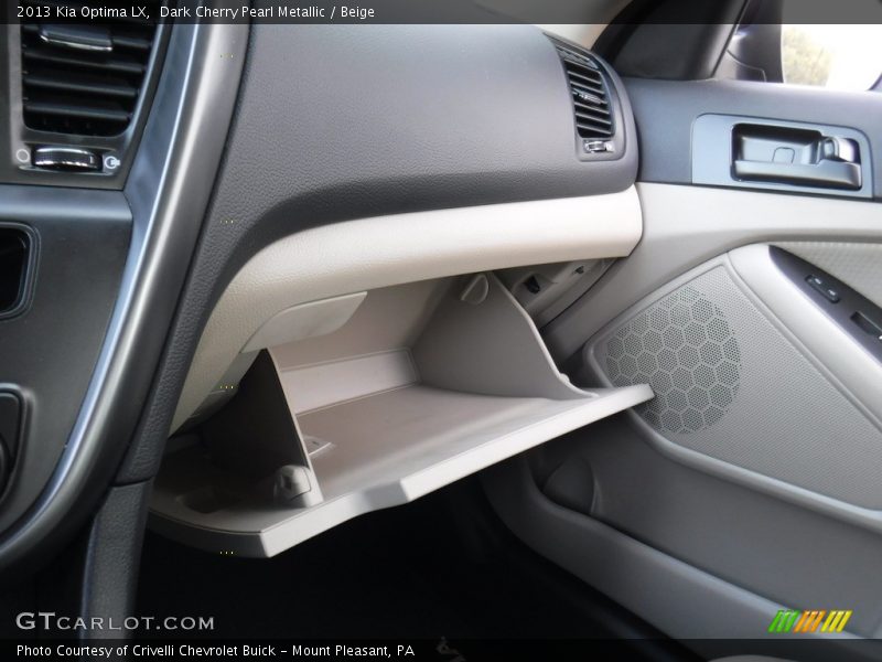 Dark Cherry Pearl Metallic / Beige 2013 Kia Optima LX