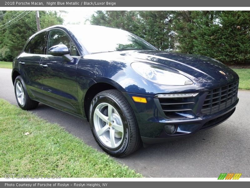 Night Blue Metallic / Black/Luxor Beige 2018 Porsche Macan