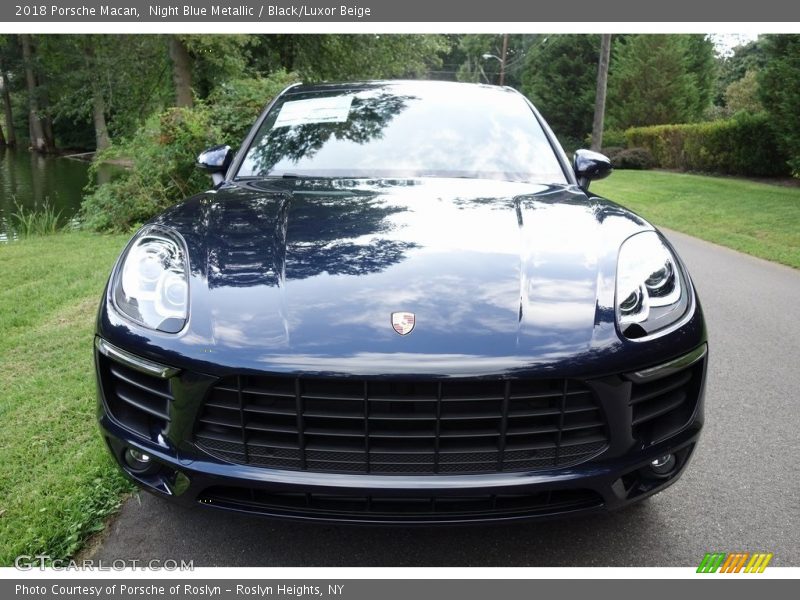 Night Blue Metallic / Black/Luxor Beige 2018 Porsche Macan